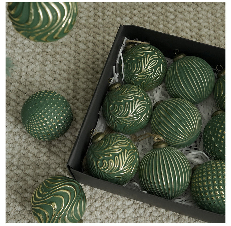 Antique Decorative Christmas Ball Ornament Set
