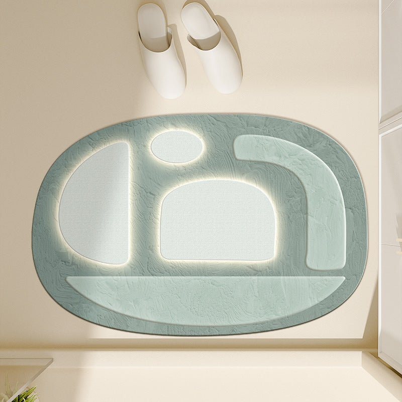 Floral-Inspired Decorative Bath Mat Bowlift