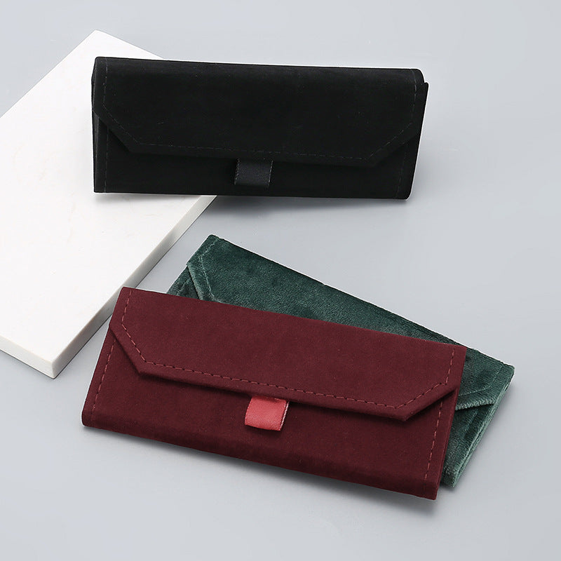 Foldable Suede Sunglasses Case with Magnetic Closure Bowlift