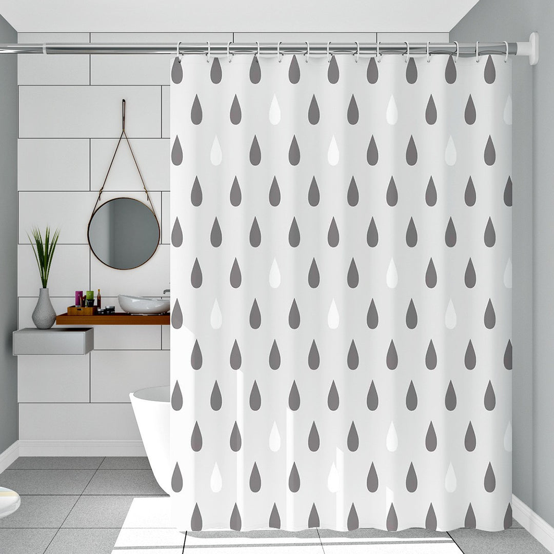 Modern Raindrop Pattern Shower Curtain Bowlift