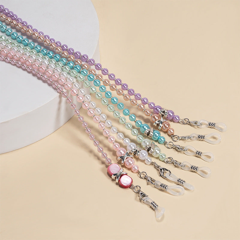 Elegant Faux Pearl Eyewear Chain Bowlift
