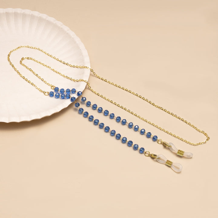 Decorative Stone-Accented Eyewear Chain Bowlift