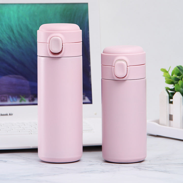 Women's insulated bottle with practical one-handed opening mechanism Bowlift