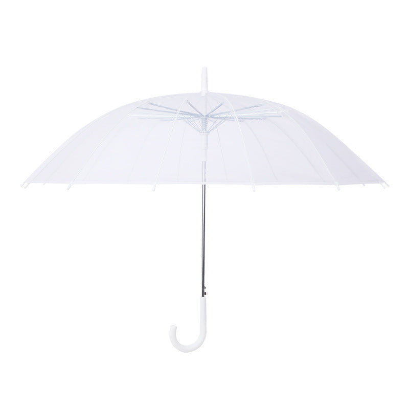 Women Transparent Design Folding Umbrella Bowlift