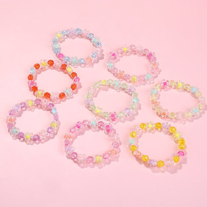 Friendship bracelet with colorful flower motifs Bowlift