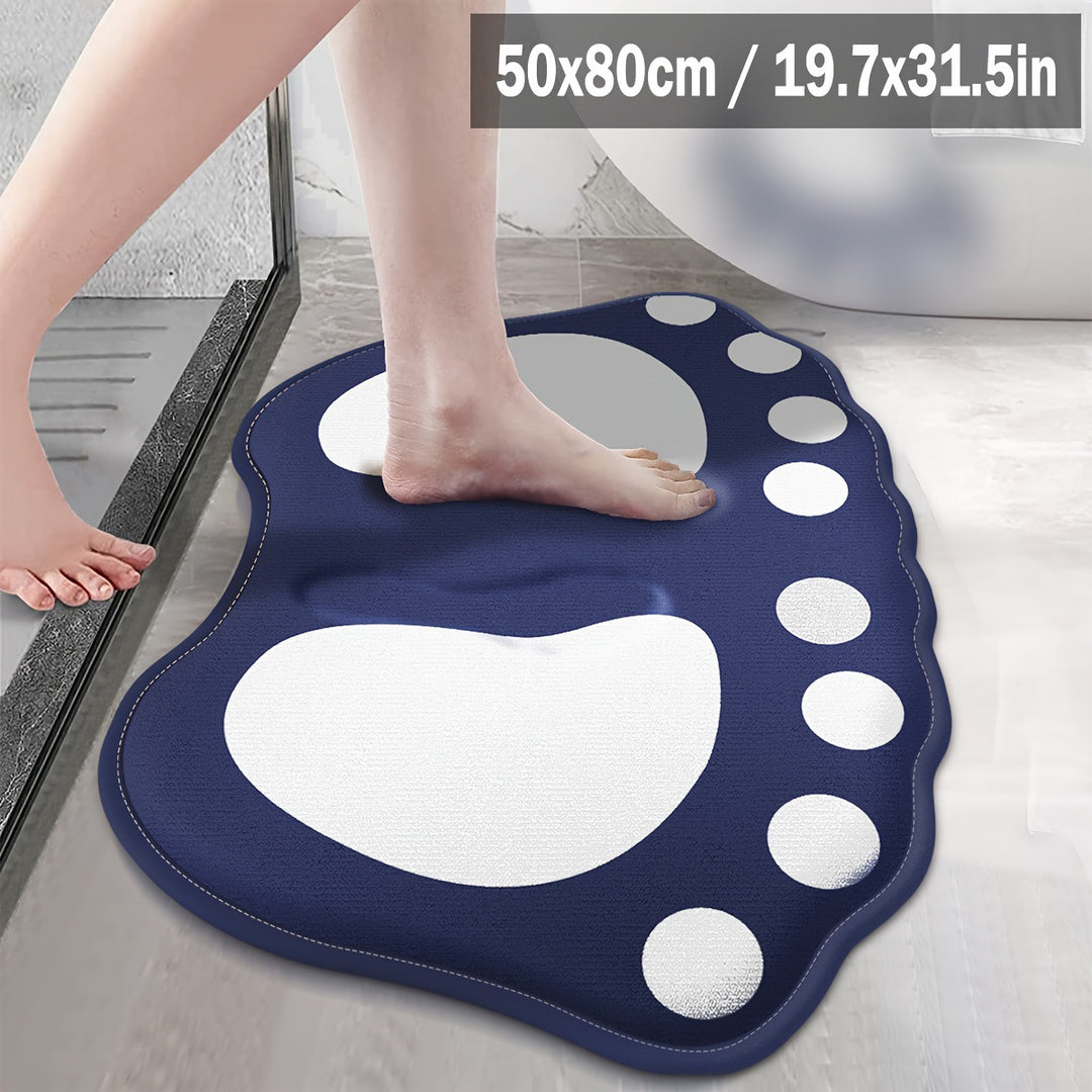 Fun Footprint Bath Mat Bowlift