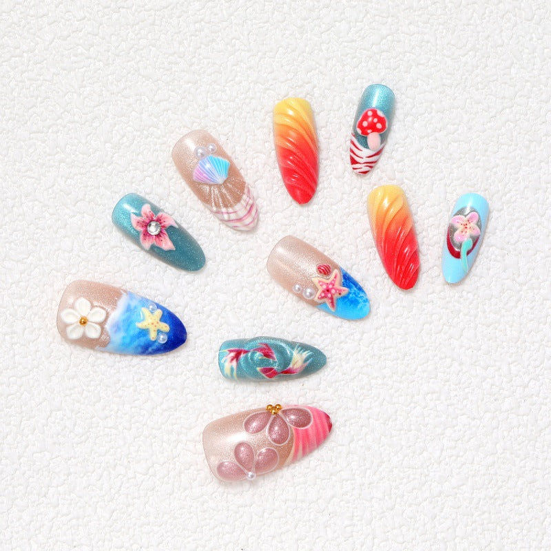 Artful nail designs with maritime motifs Bowlift