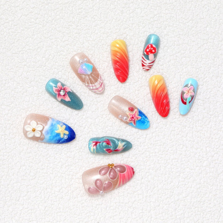 Artful nail designs with maritime motifs Bowlift