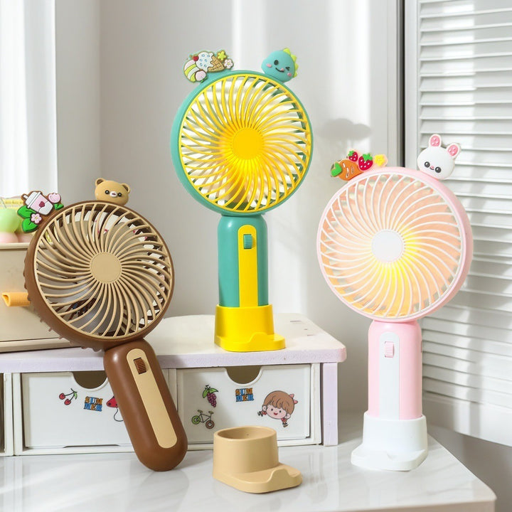 Women's Portable Hand Fan with Playful Animal Design Bowlift