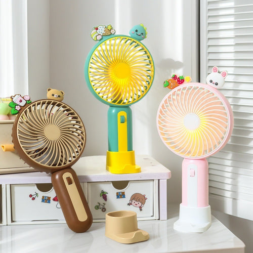 Women's Portable Hand Fan with Playful Animal Design Bowlift