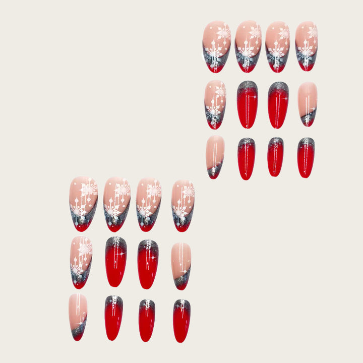 Creative artificial nails with winter motif Bowlift