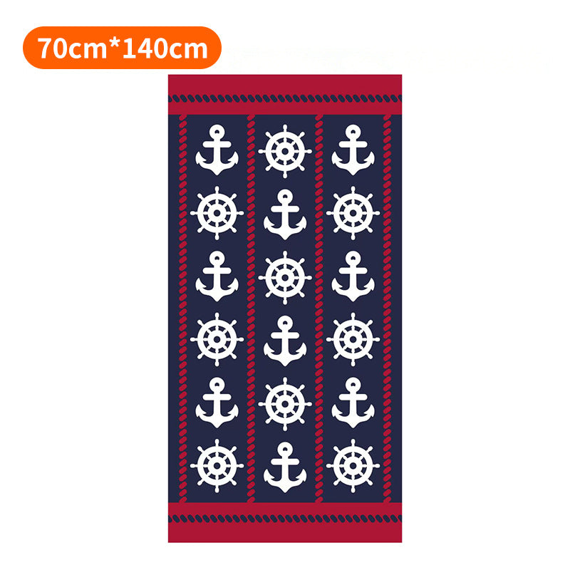 Beach towel with tropical flamingo pattern Bowlift
