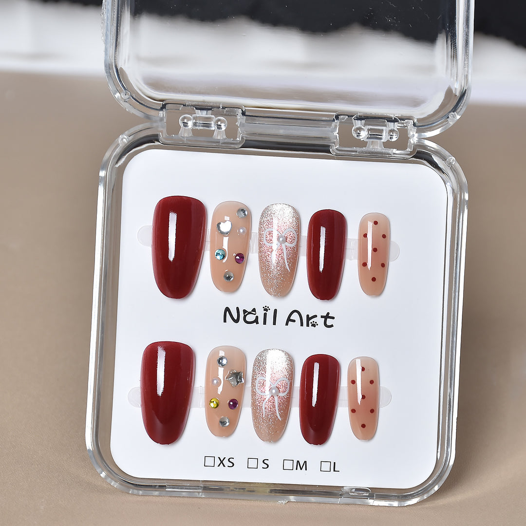 Premium Glamorous Press-On Nail Extensions Bowlift