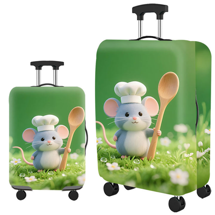 Tropical Leaf Print Hard Shell Luggage Bowlift