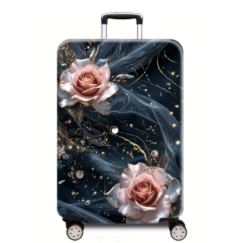 Women's hard-shell travel suitcase with elegant lotus design Bowlift