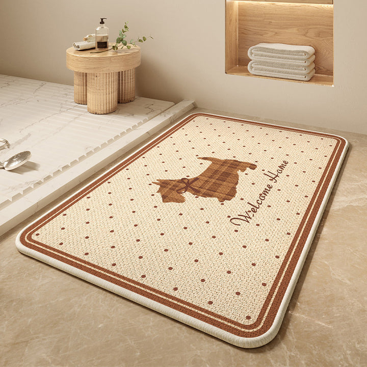Cartoon Dog-Themed Bath Mat Bowlift