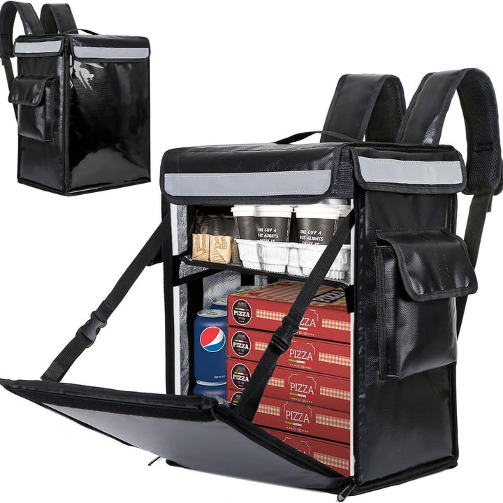 Women Insulated Delivery Backpack with Multipurpose Compartments Bowlift