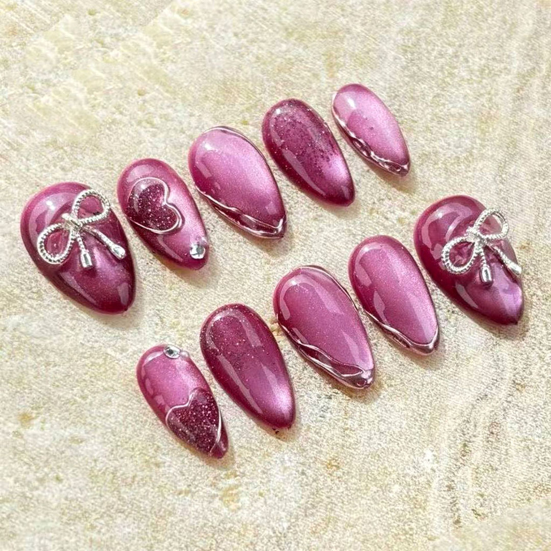 Elegant Artificial Nail Collection with Glitter Motifs Bowlift