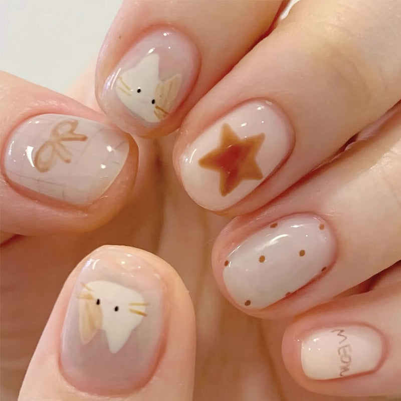 Premium Artistic Long Stiletto Nail Tips with Intricate Embellishments Bowlift
