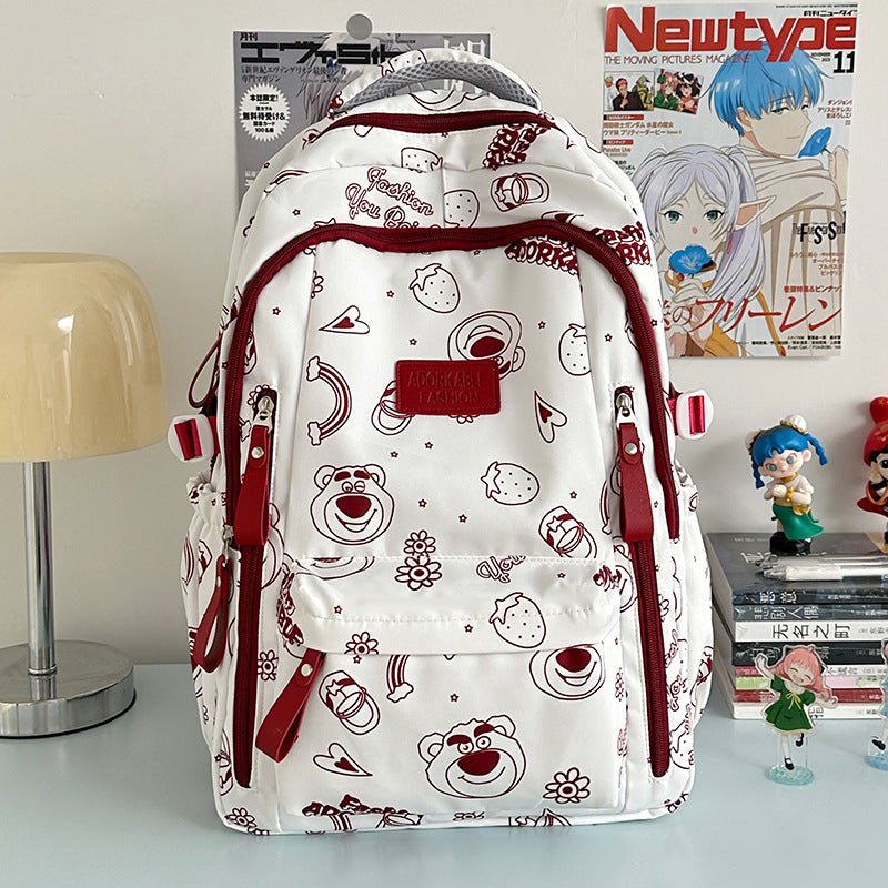 Playful Cartoon Print Backpack