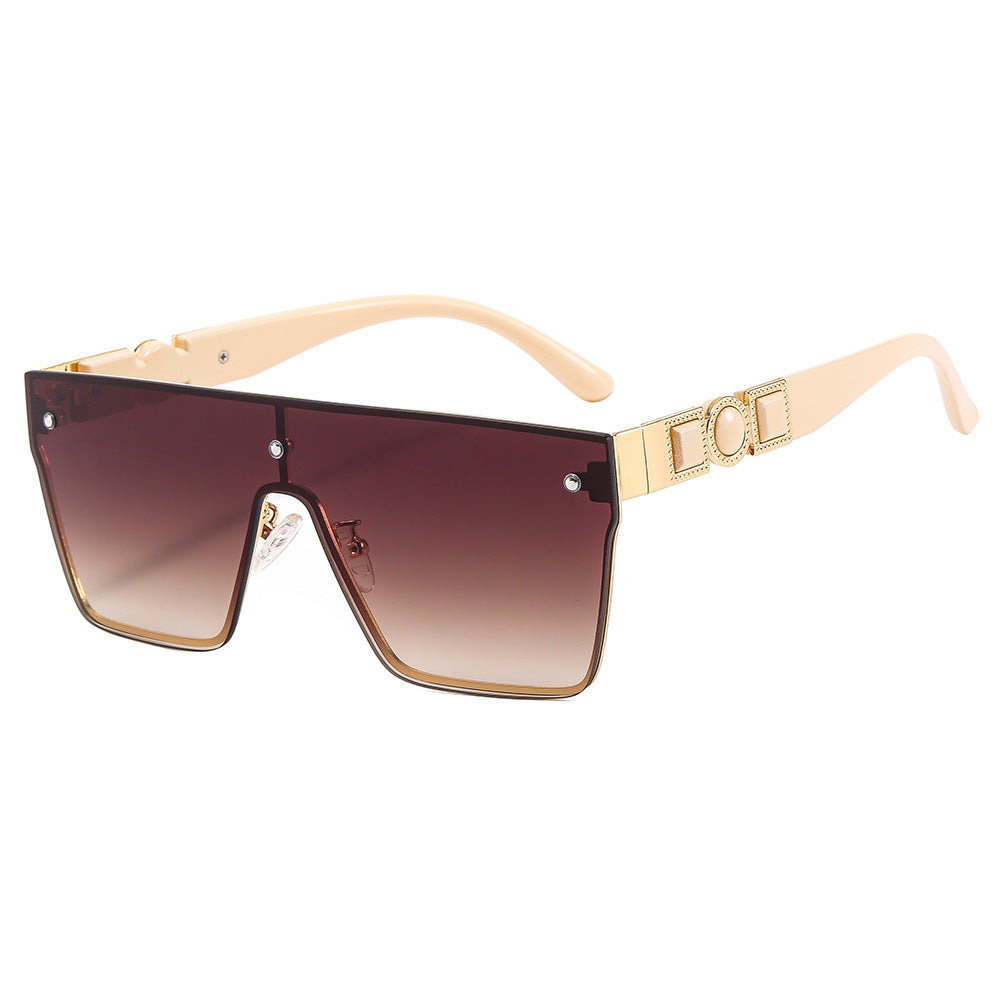 Women's oversized transparent sunglasses with fashionable frame Bowlift