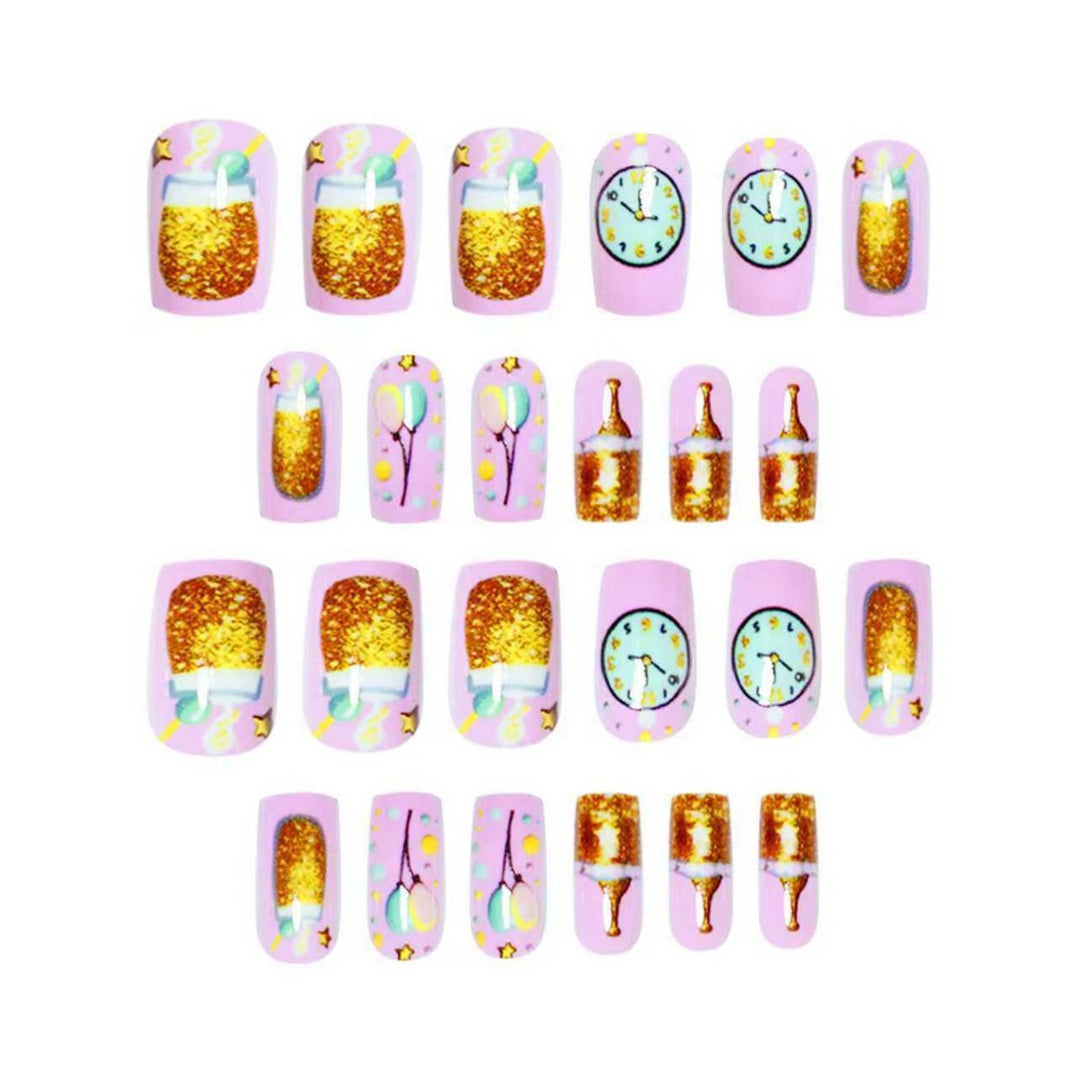 Festive Celebration Press-On Nail Art Bowlift