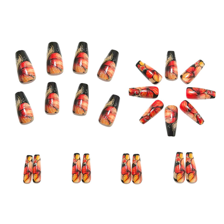 Artificial Nails In Elegant Flower Design Bowlift
