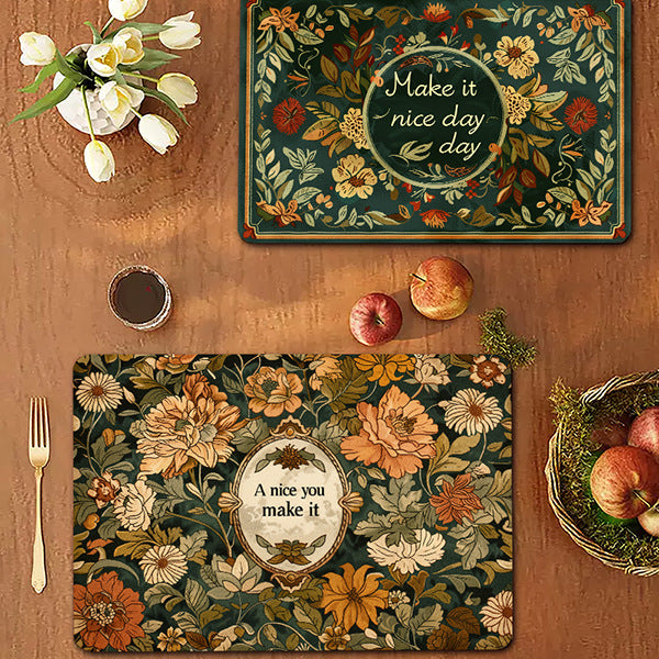 Decorative Floral Table Placemats