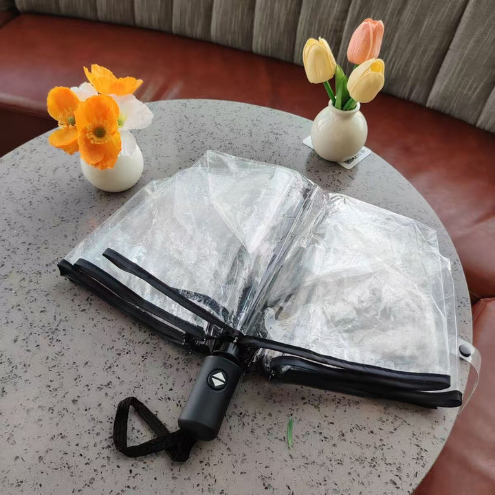 Ladies Transparent Rain Umbrella Bowlift