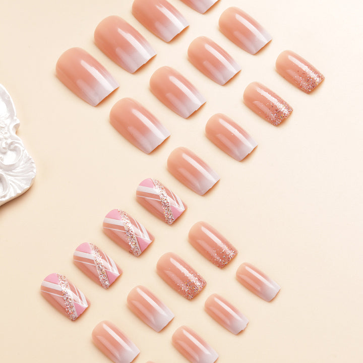 Elegant Glossy Press-On Nail Design Set Bowlift