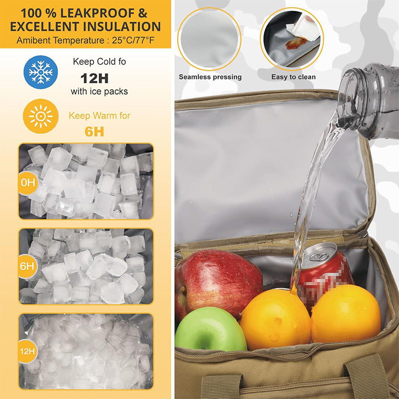 Multifunctional cooler backpack with insulating interior Bowlift