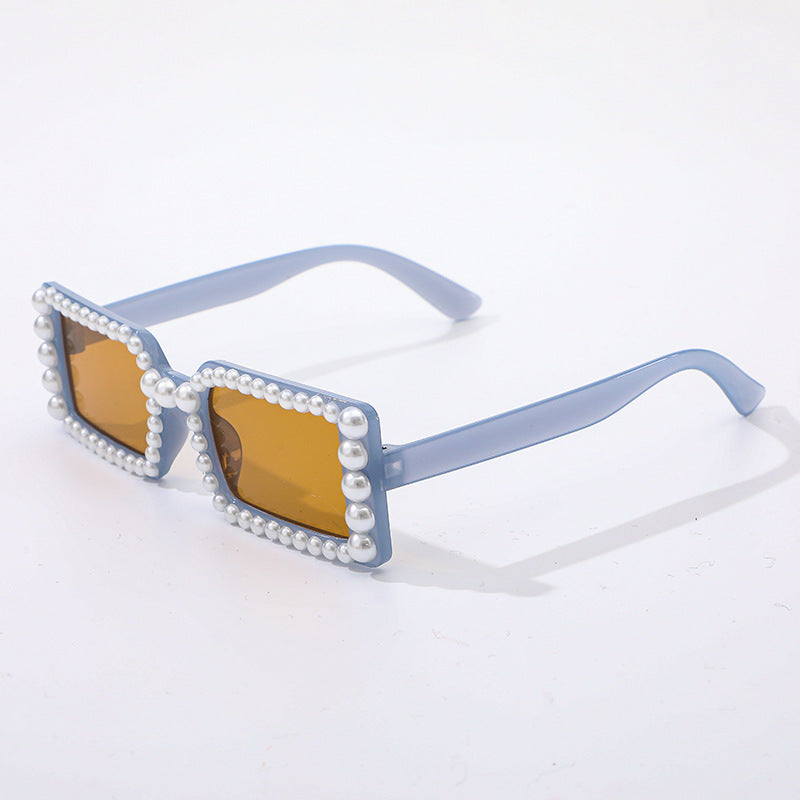 Pearl-Embellished Retro Sunglasses Bowlift