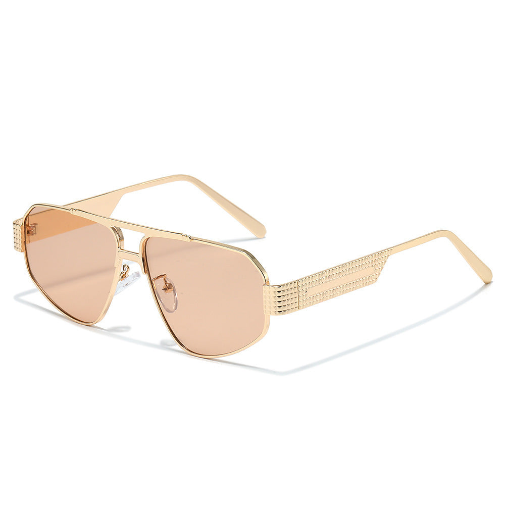 Fashion-Forward Geometric Aviator Sunglasses Bowlift