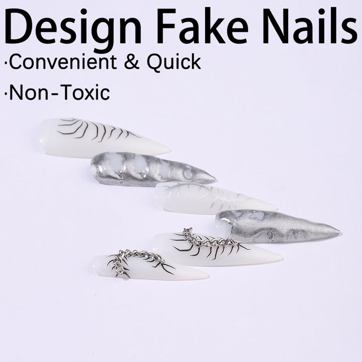 Creative nail art set with elegant floral designs and metallic accents Bowlift