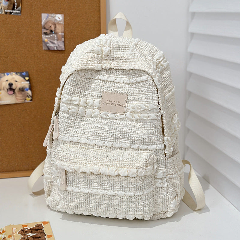 Charming Textured Casual Backpack