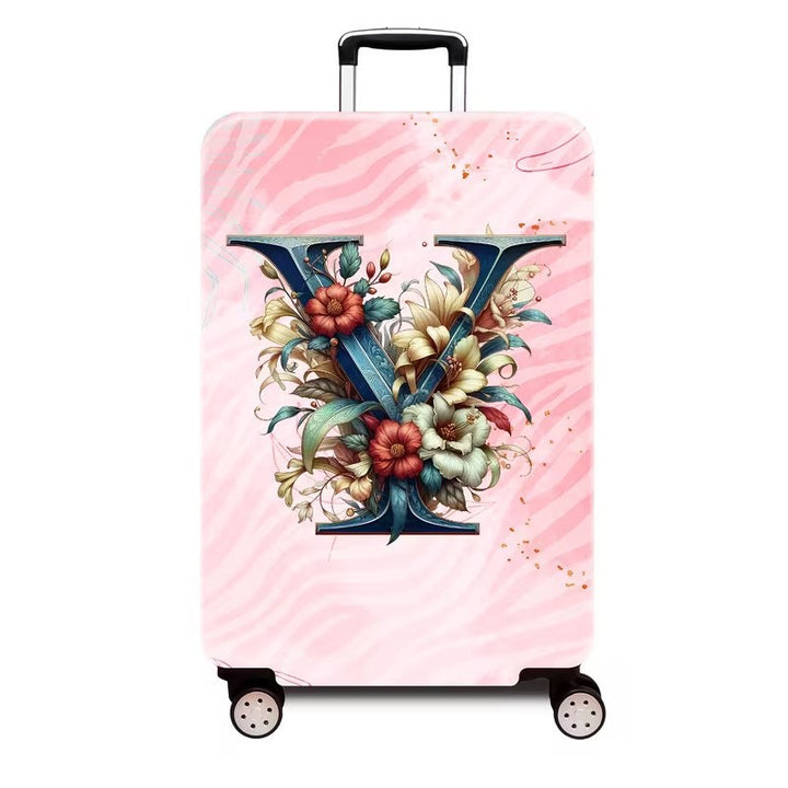 Ladies hard shell suitcase with luxurious floral design Bowlift