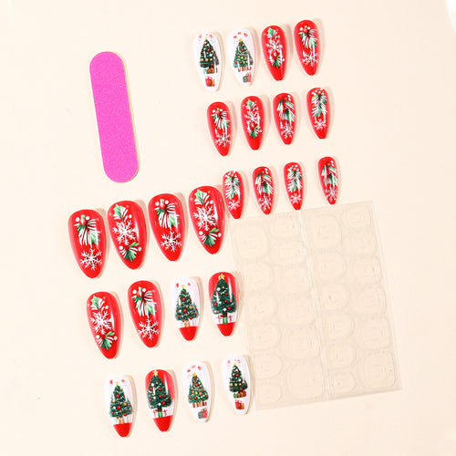 Festive Christmas-Themed Nail Art Extensions Bowlift