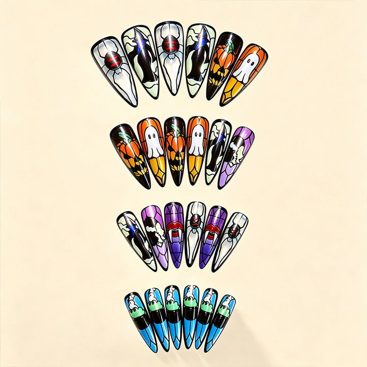 Artistic Nail Tips with Ice Cream Design Bowlift