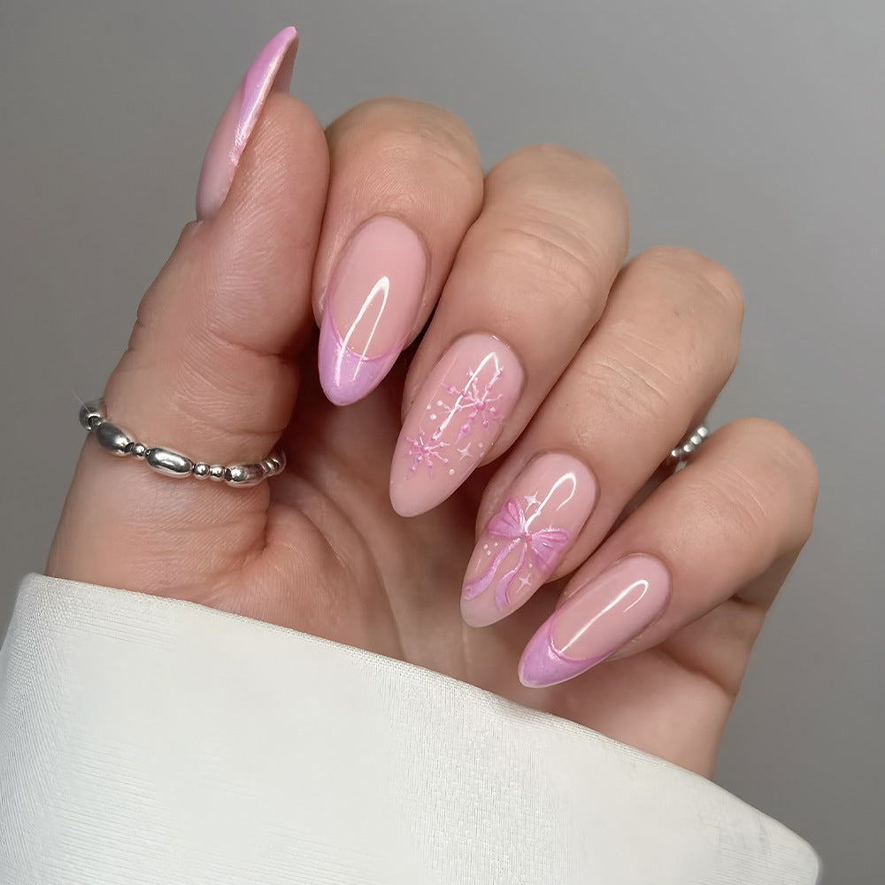 Elegant Butterfly Design Press-On Nails Bowlift