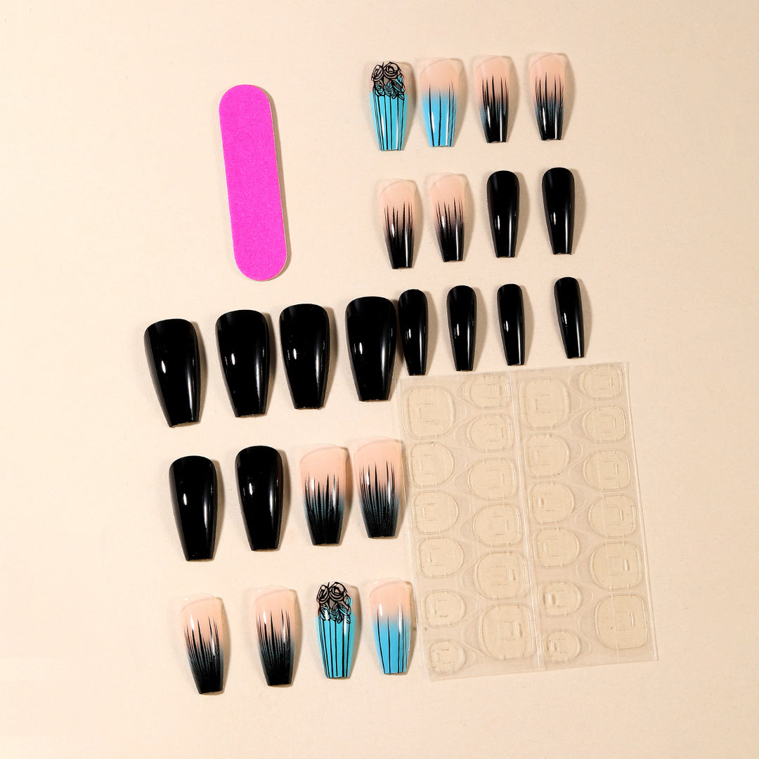 Ombre Gradient Acrylic Nail Art Bowlift