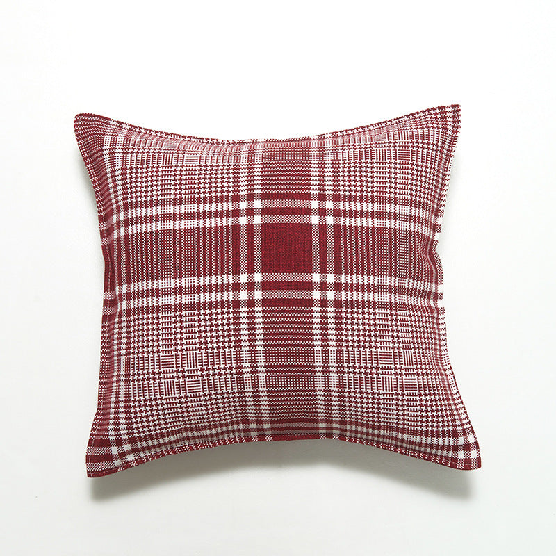 Checked Pattern Decorative Throw Pillow