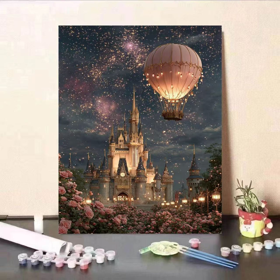 Fantasy Castle Paint by Numbers Canvas Kit Bowlift