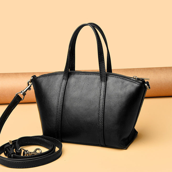 Textured Leather Handbag Bowlift