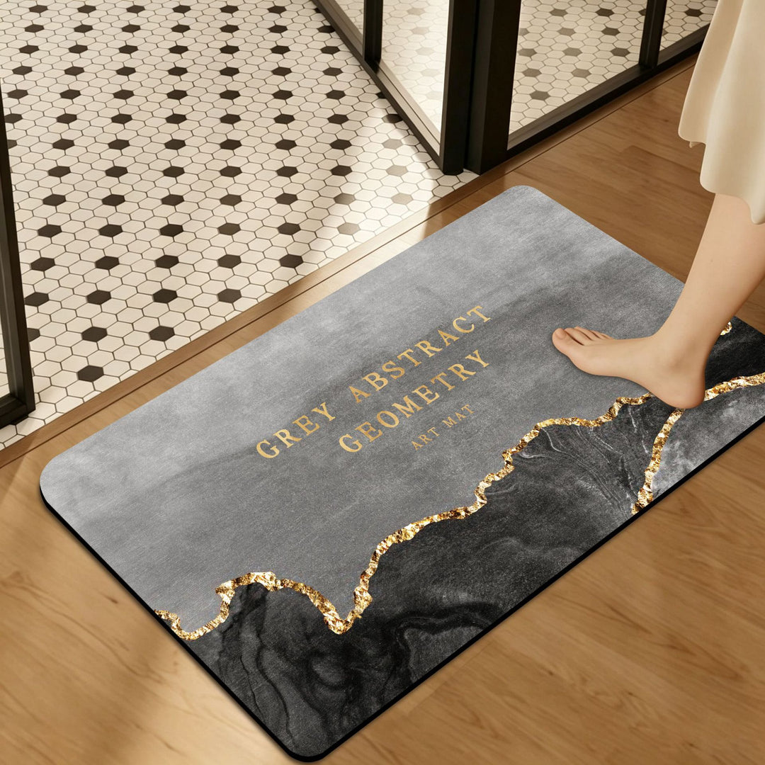 Floral Art Bathroom Mat Bowlift