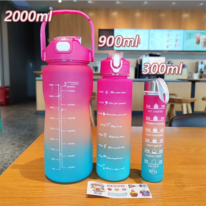 Women's ergonomic water bottle with motivational markings Bowlift