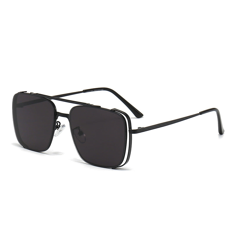 Women's fashionable square sunglasses with elegant metal frame Bowlift