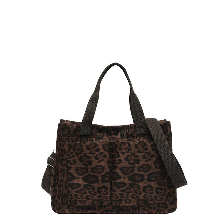 WoChic Leopard Print Utility Tote Bag Bowlift