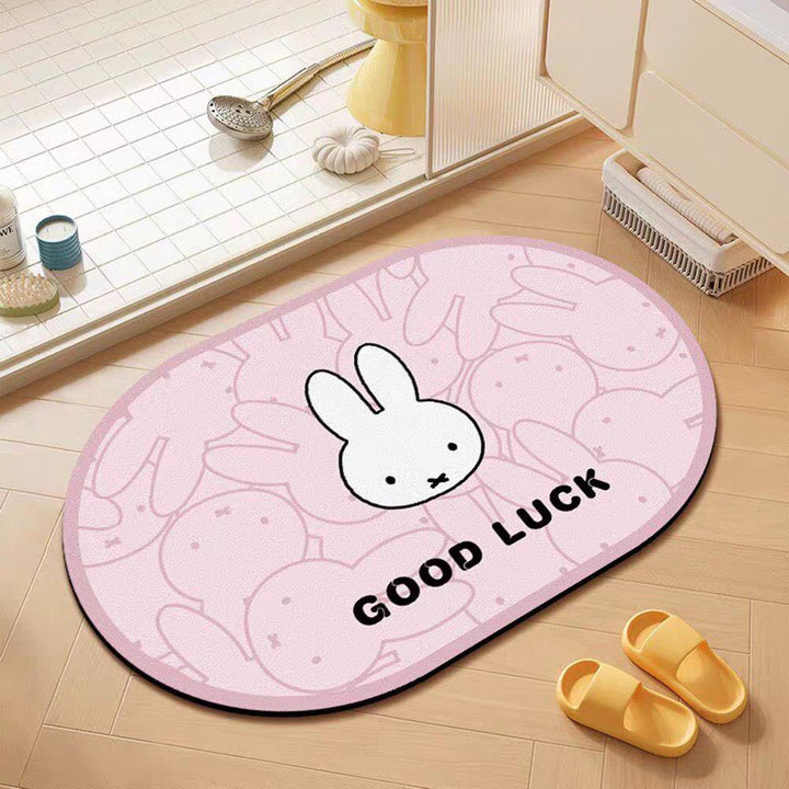 Cartoon Bunny Absorbent Bath Mat Bowlift