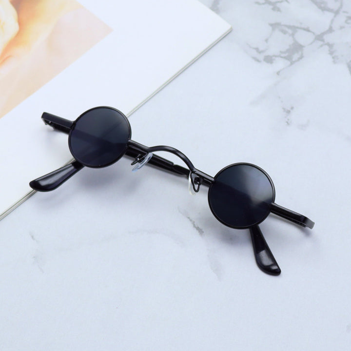 Retro-Inspired Round Metal Frame Sunglasses Bowlift