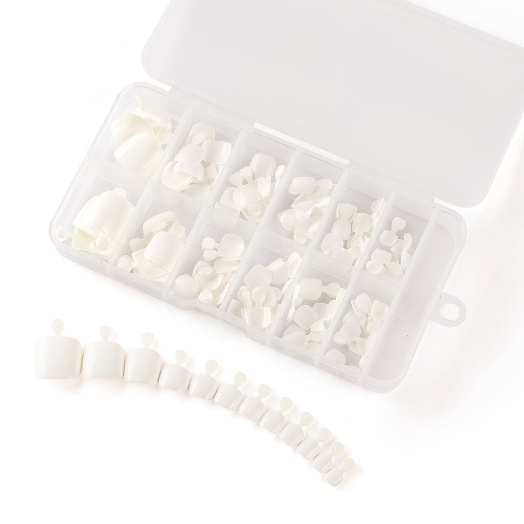 Premium Glossy Press-On Pedicure Set Bowlift